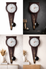 Citisun- Long Funnel Design Premium wall decor watch – 040 Cofee - Image 2