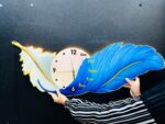 পাখির পালকের ঘড়ি -Premium Bird Feather Clock