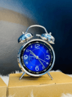 Metal Bedside Double Twin Bell Alarm Clock with Nigth Light