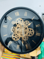 Premium Mechanical Wall Clock (Black)