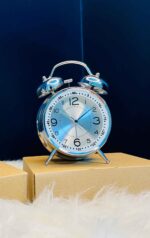Metal Bedside Double Twin Bell Alarm Clock with Nigth Light - Image 2