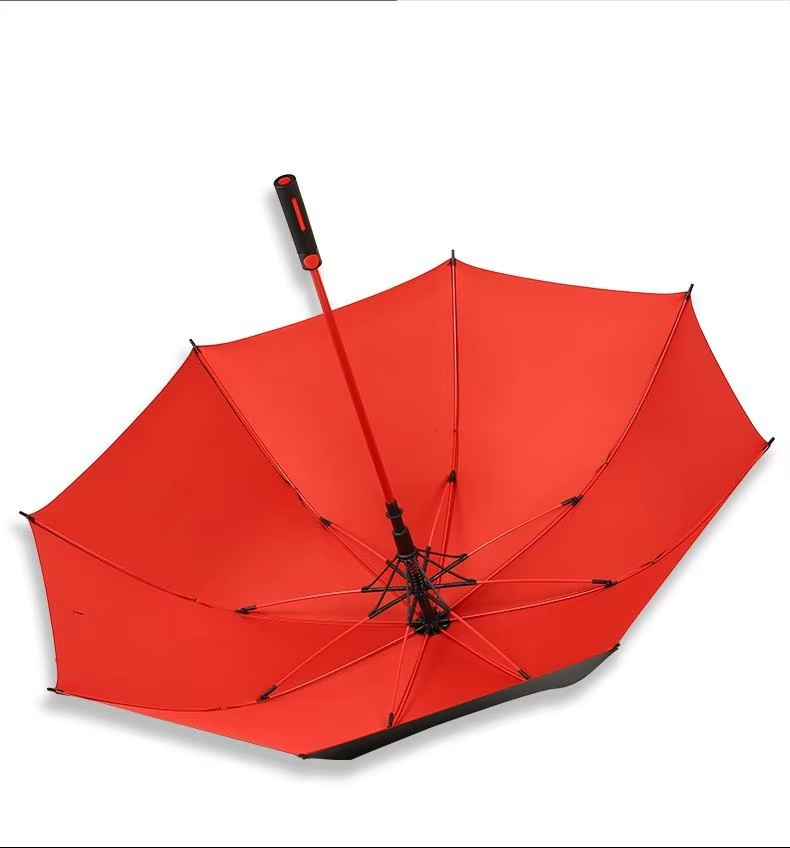 (Blood Red) Premium 8-Ribs Large Size Umbrella – Durable Protection for Summer & Rain