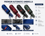 16 Ribs 144 Stick BMW Premium windproof Umbrella (Blue) - Image 2